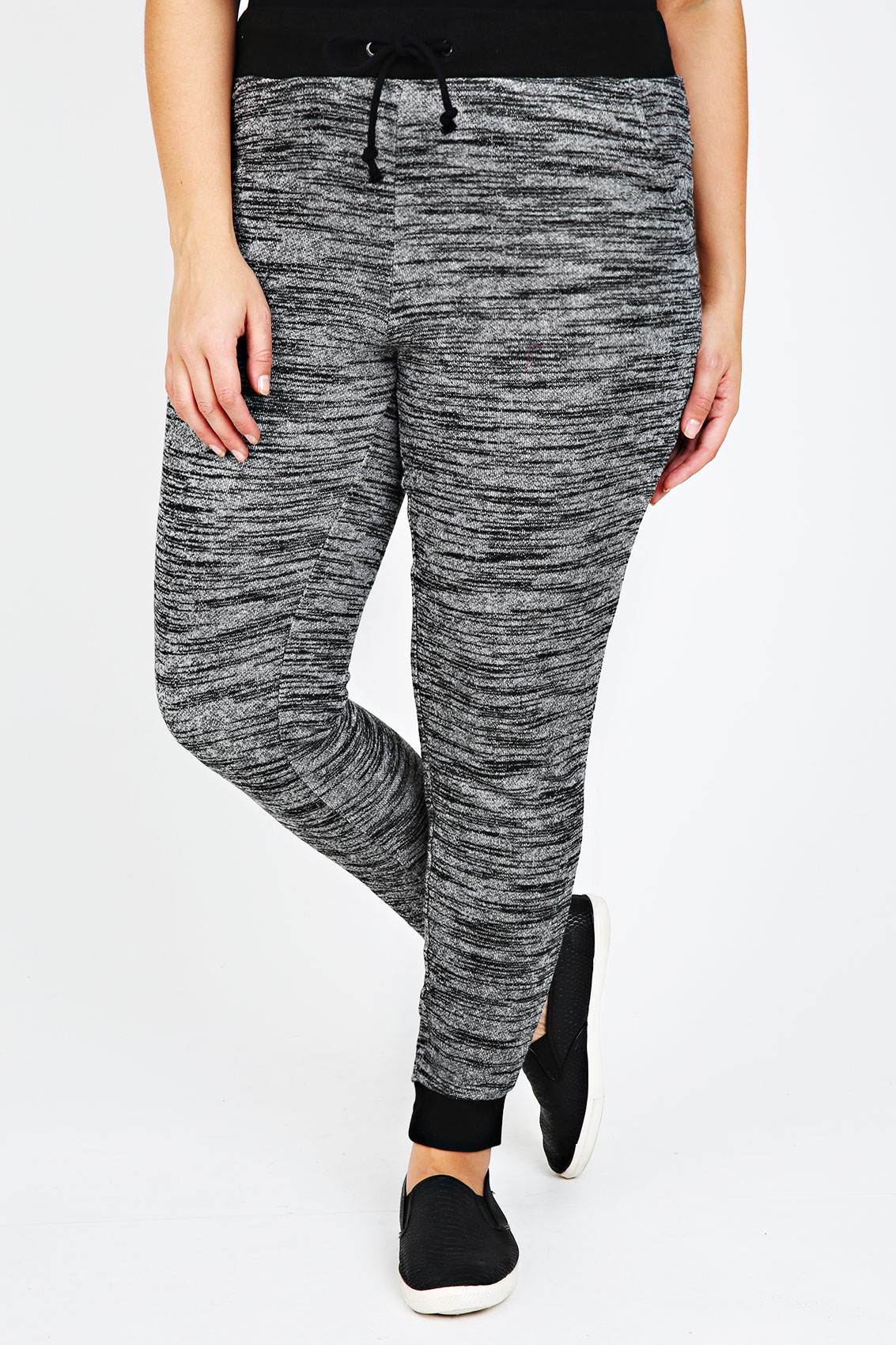 grey tie waist joggers