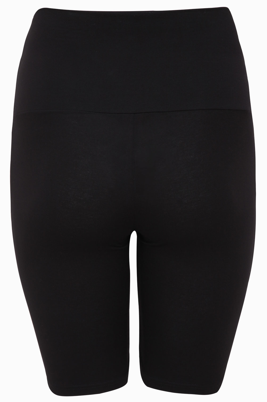 Black Tummy Control Soft Touch Legging Shorts Plus Size