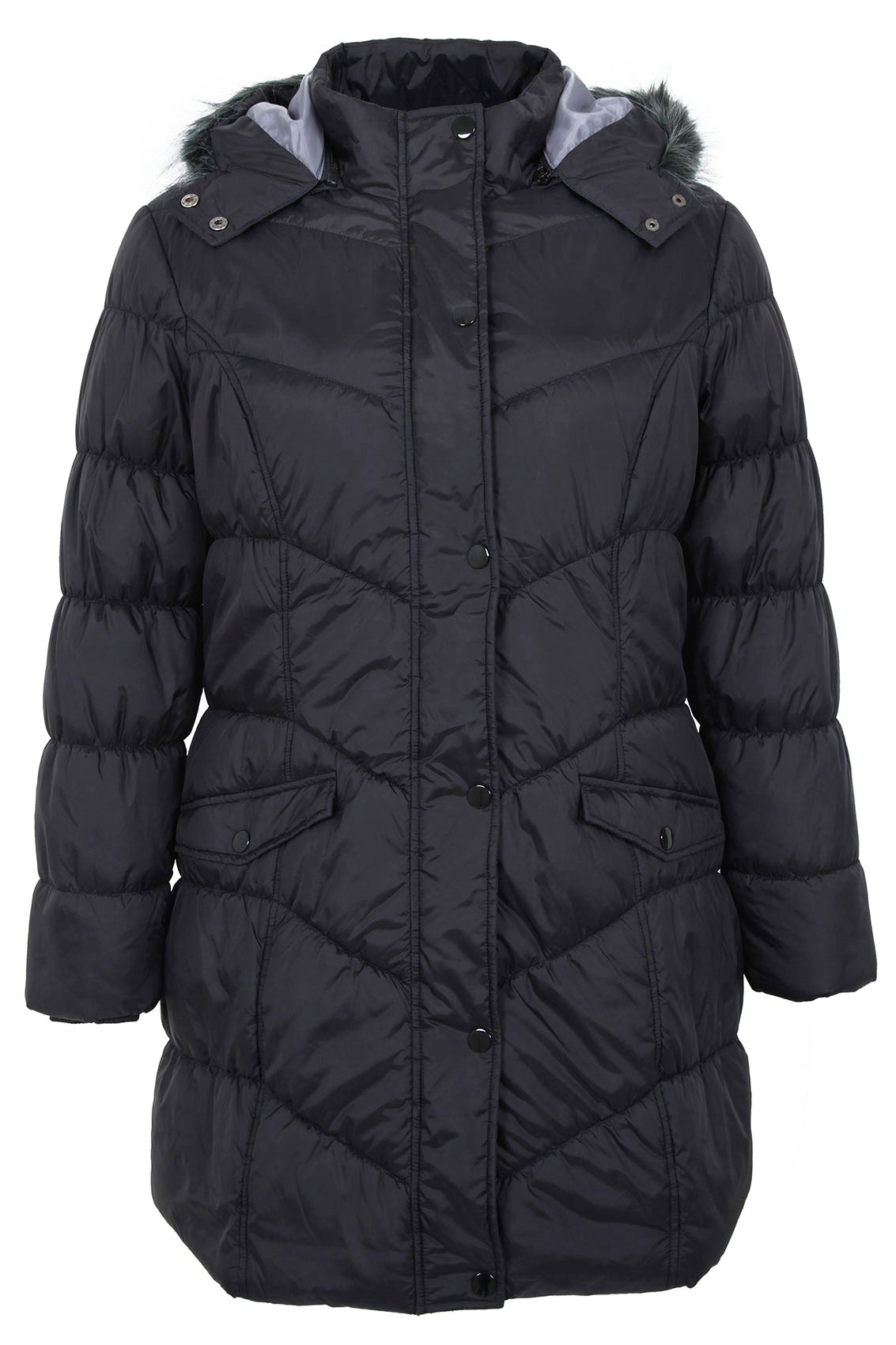 next black puffa coat