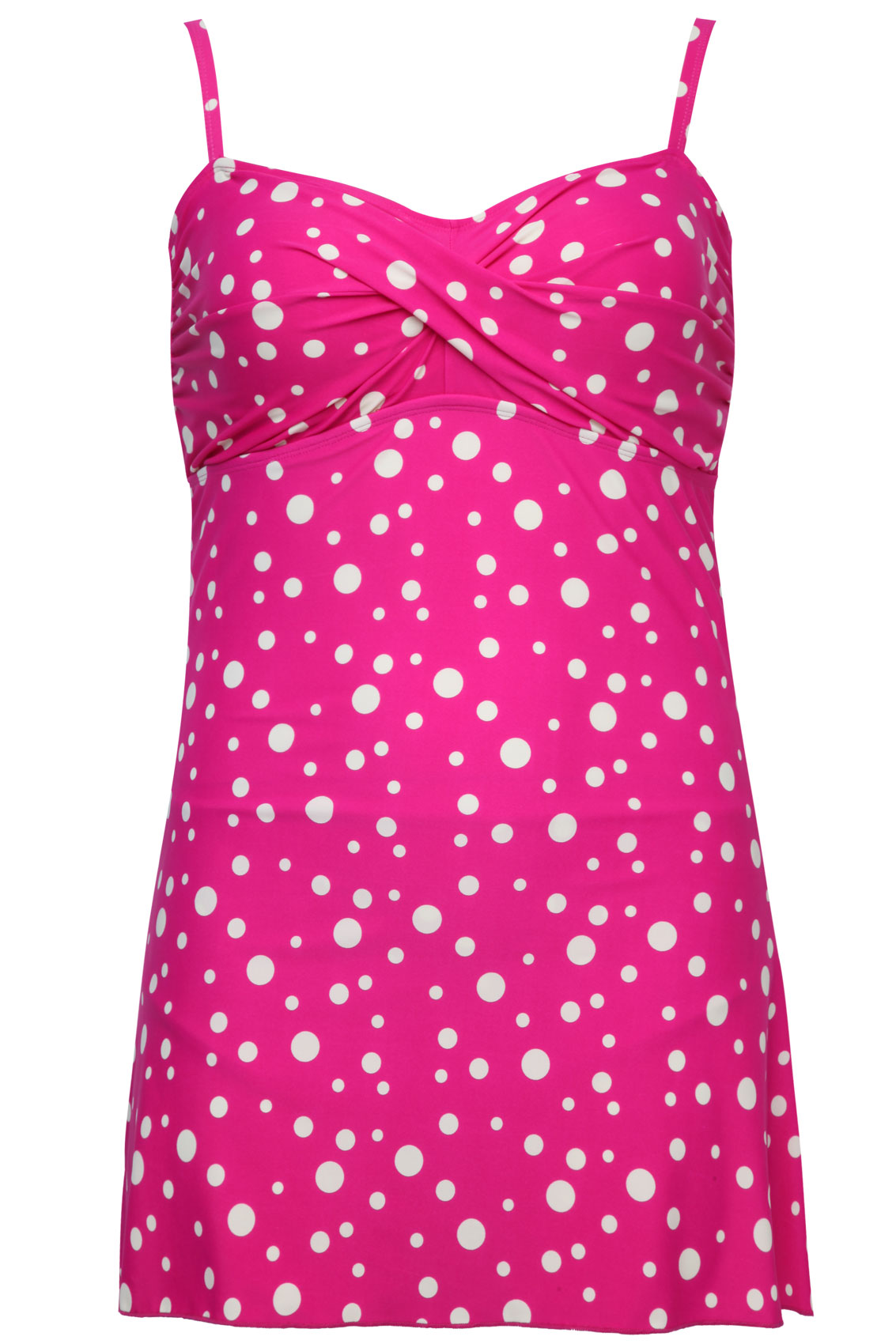 Pink Polka Dot Skirted Swimsuit With Tummy Control Plus Size 161820 9789