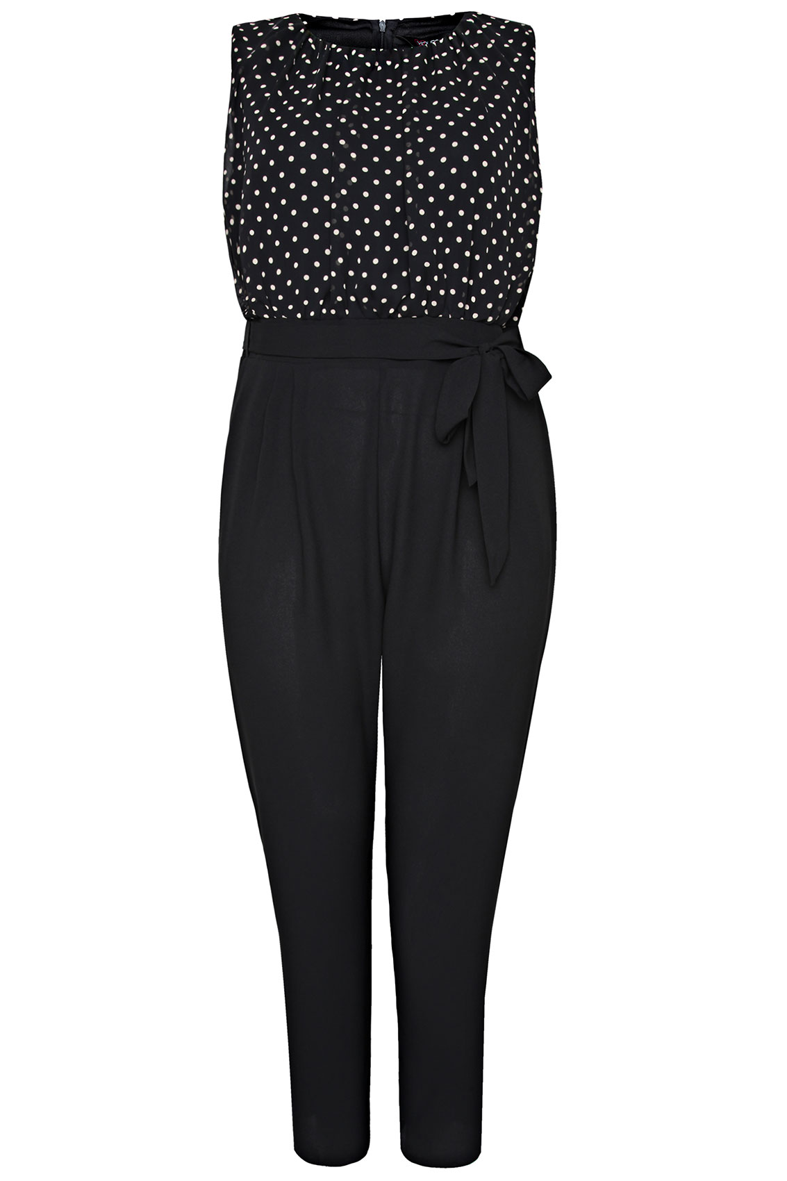 black polka dot jumpsuit