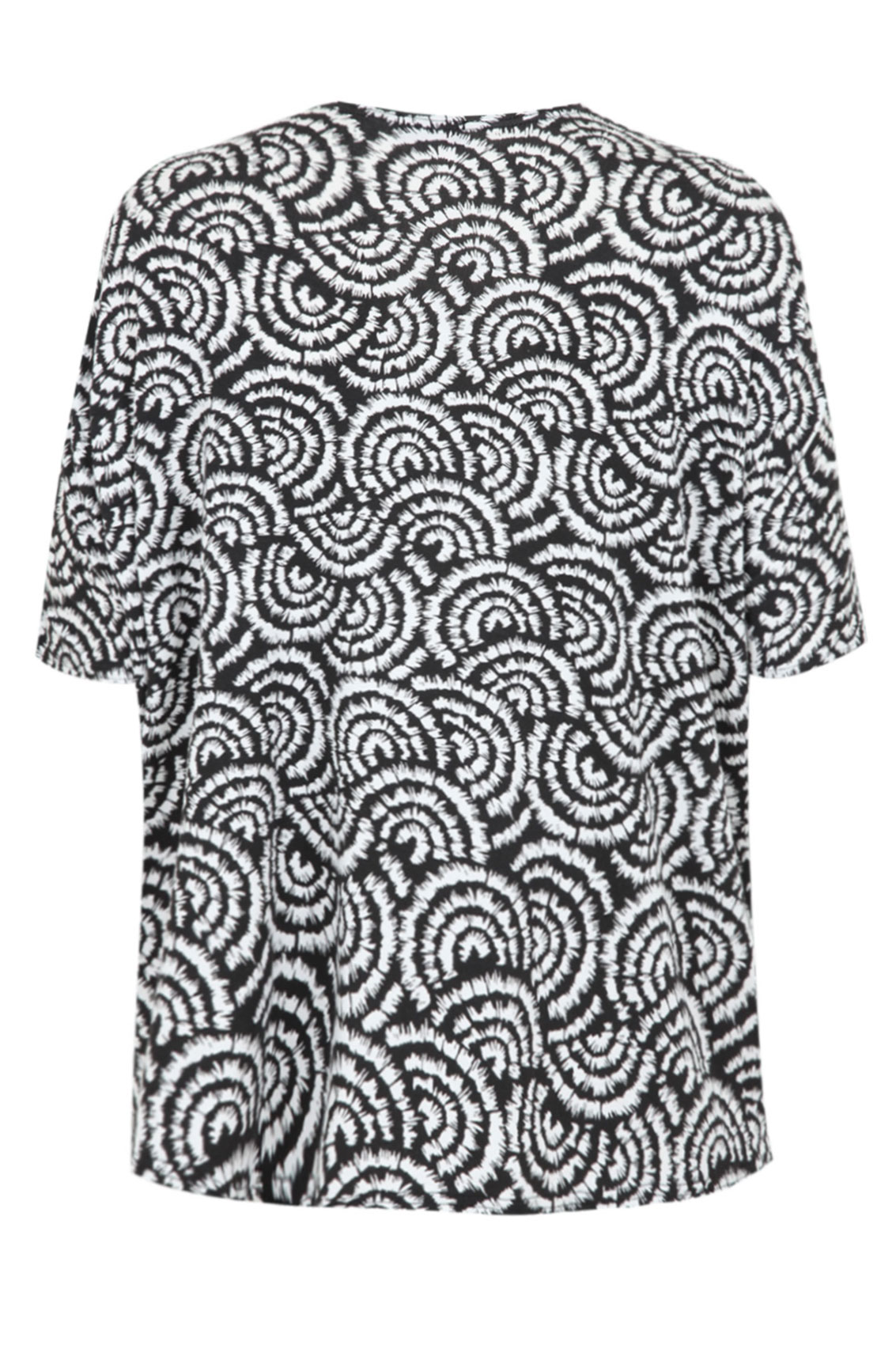 swirl print tissue jersey shirt