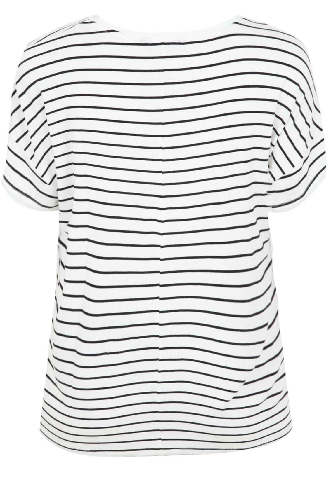 Cream & Black 'Mon Amour' Striped Short Sleeve Top Plus size 16,18,20 ...