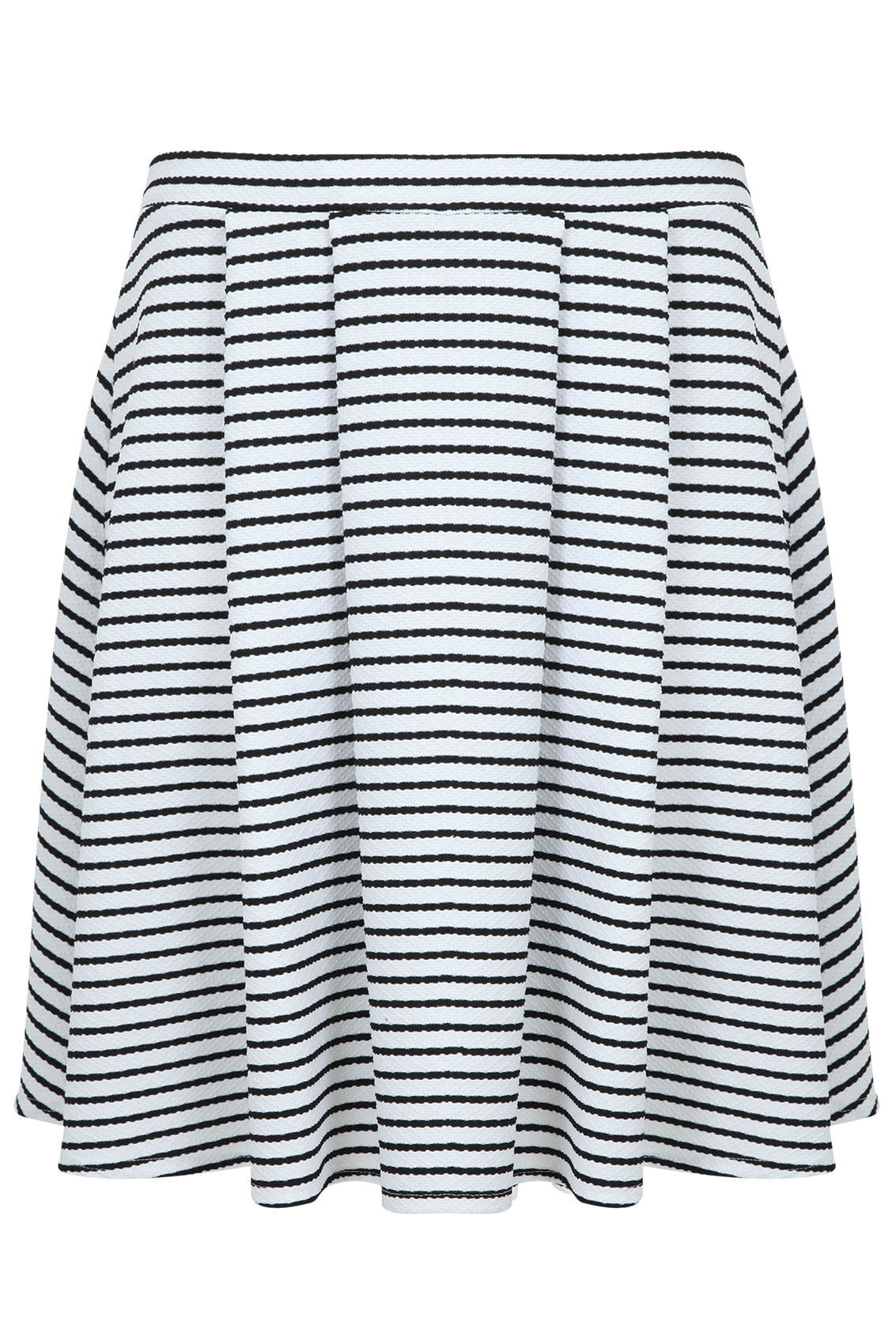 Ivory & Black Textured Stripe Pleat Skirt Plus Size 14,16,18,20,22,24,26-28