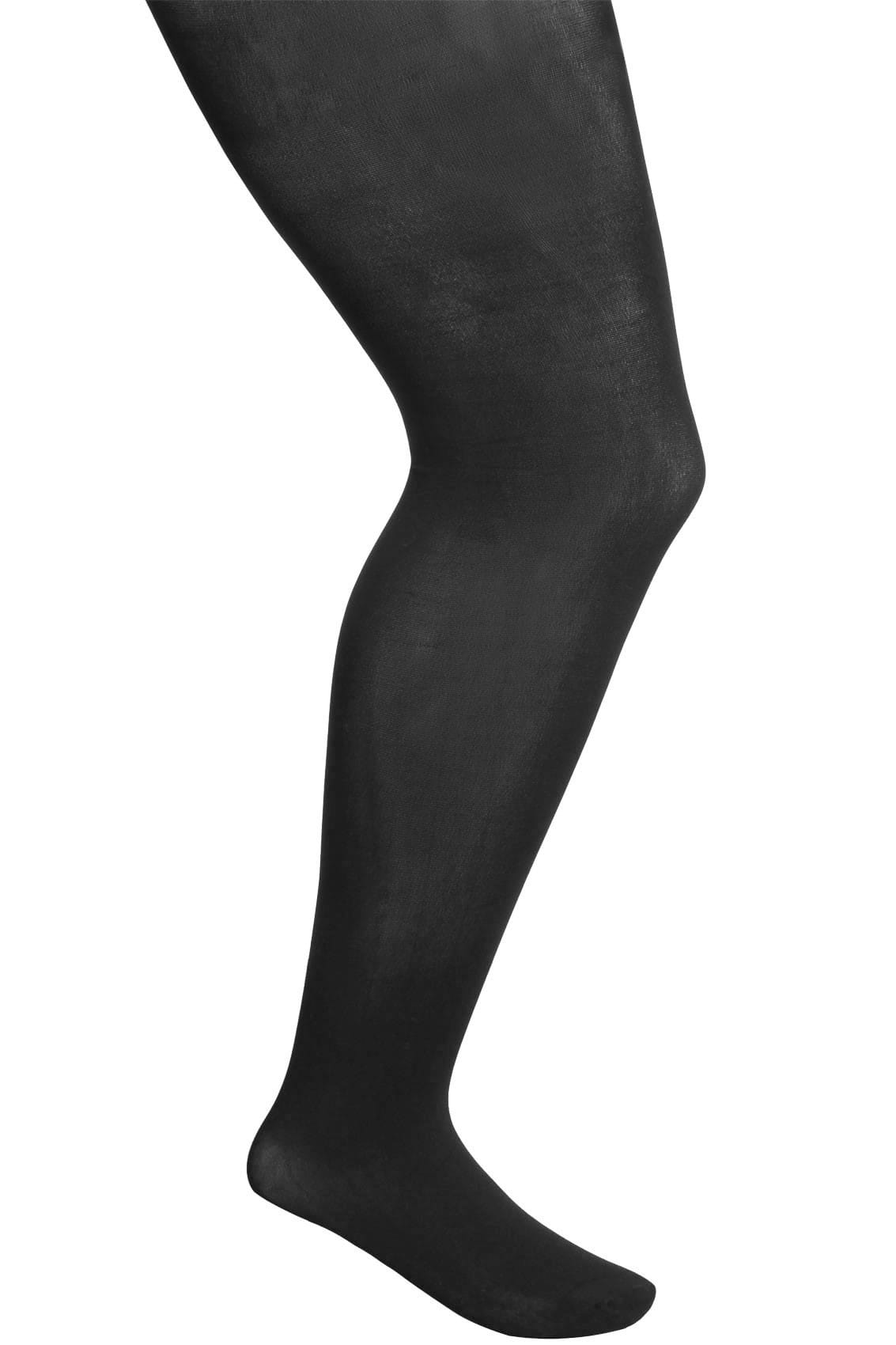 2 Pack Black 40 Denier Tights Plus Size 16 To 32