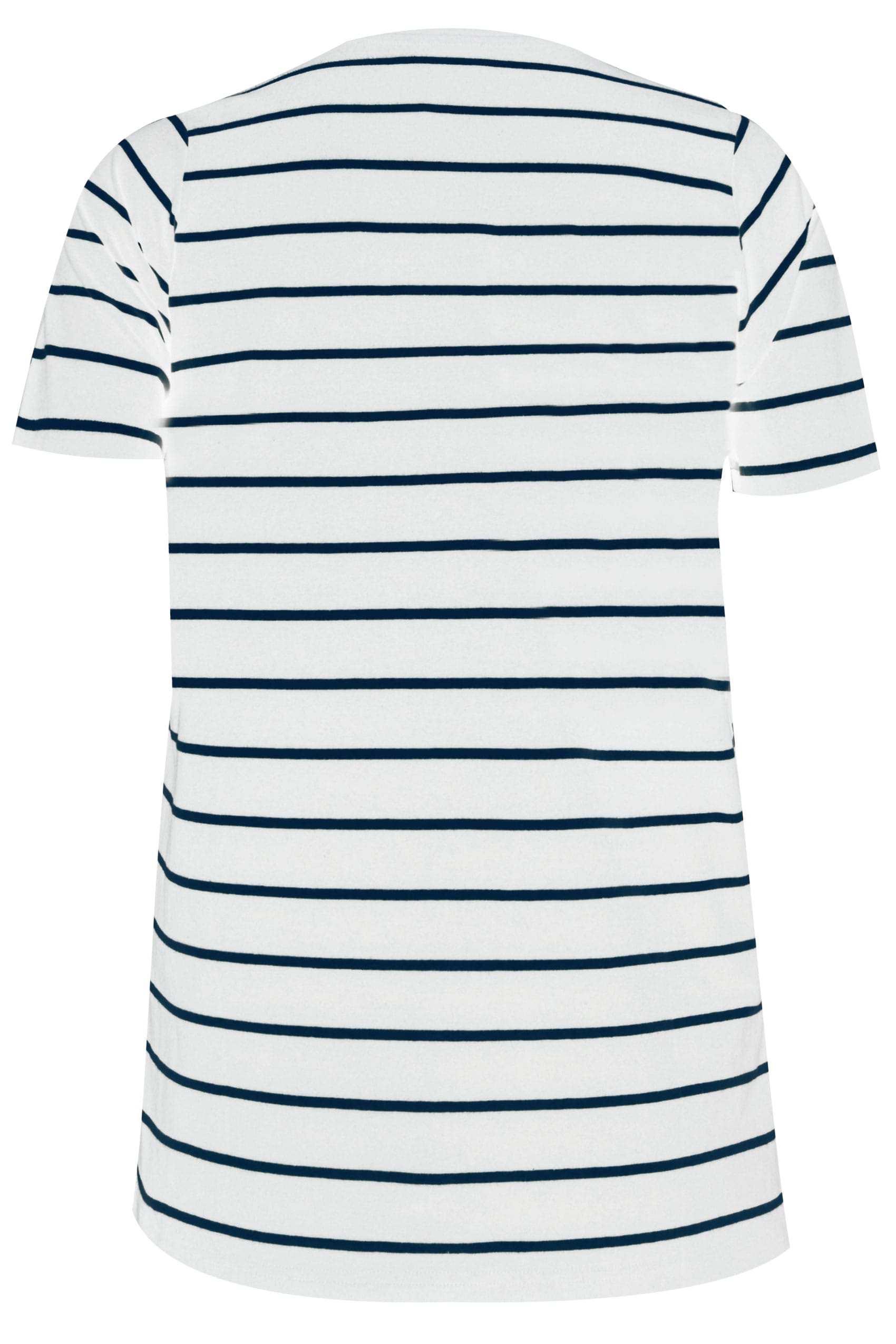 2 PACK Navy & White Stripe & Plain T-Shirt, Plus size 16 to 36