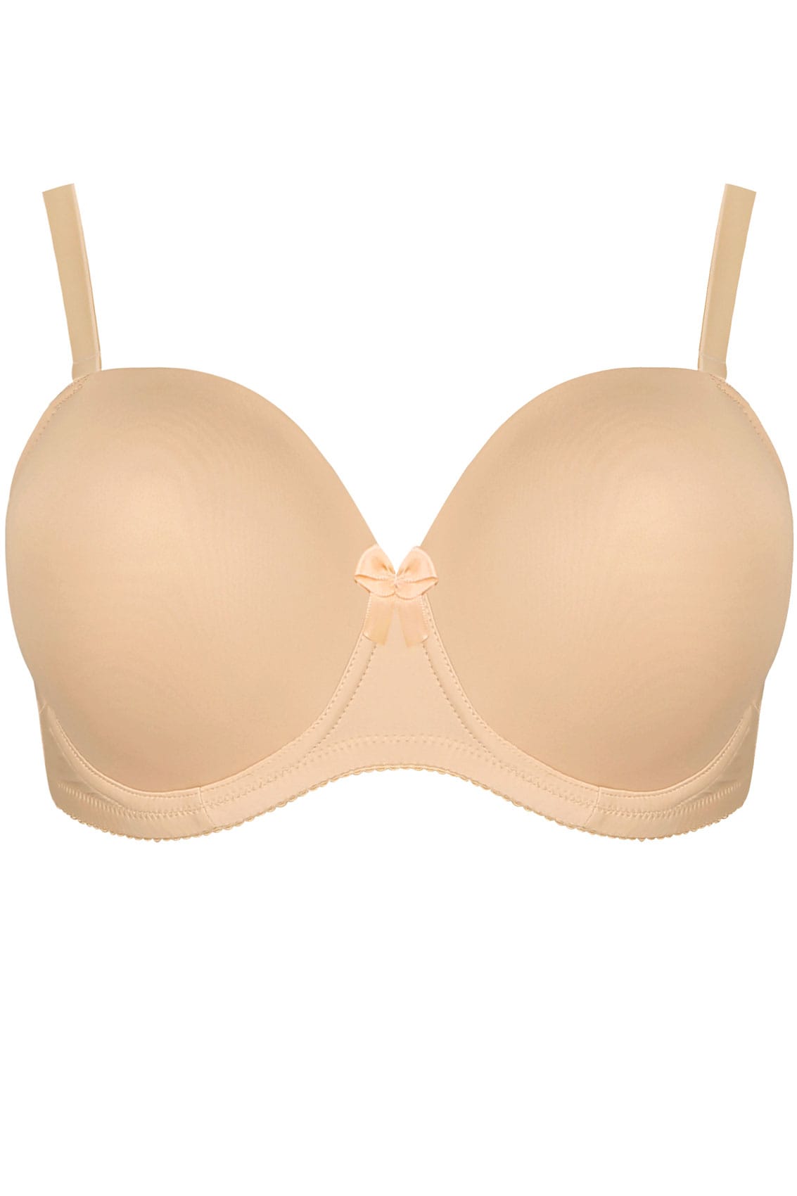 2 Pack White And Nude Moulded T Shirt Bra