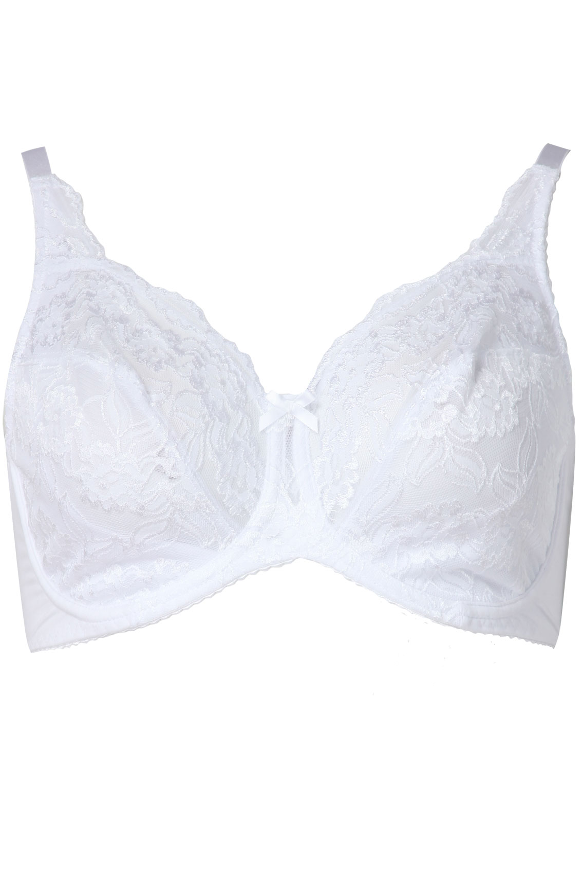 White Stretch Lace Non-Padded Underwired Bra