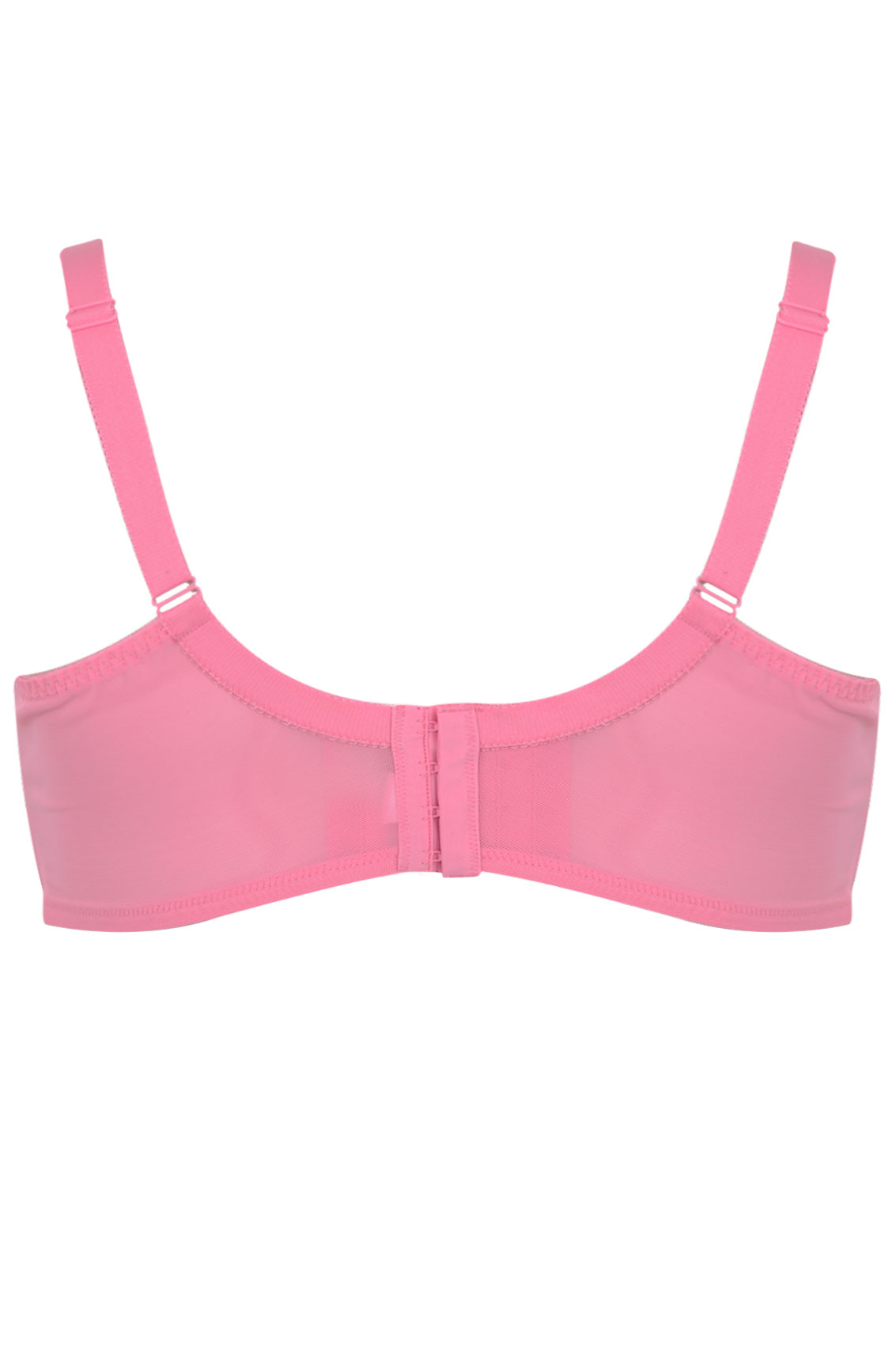 Pink Lace & Mesh Non-Padded Underwired Bra