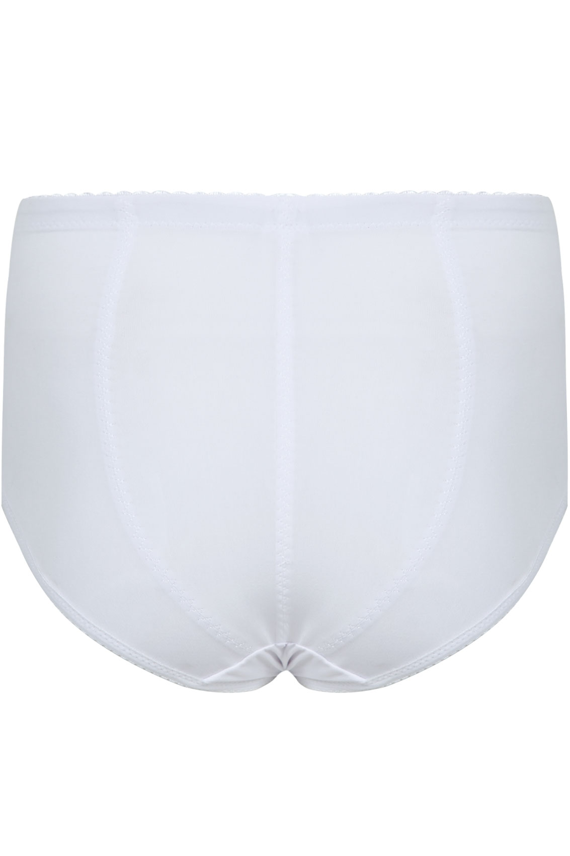 White Light Tummy Control Shaper Brief With Lace Detail ...