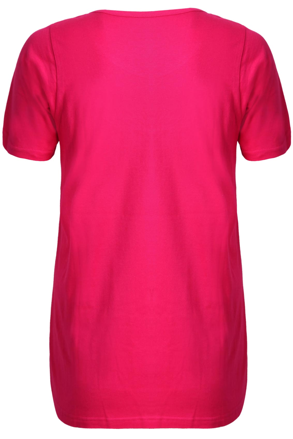 Magenta Short Sleeve Scoop Neck Basic T Shirt Plus Size 16 18 20 22 24