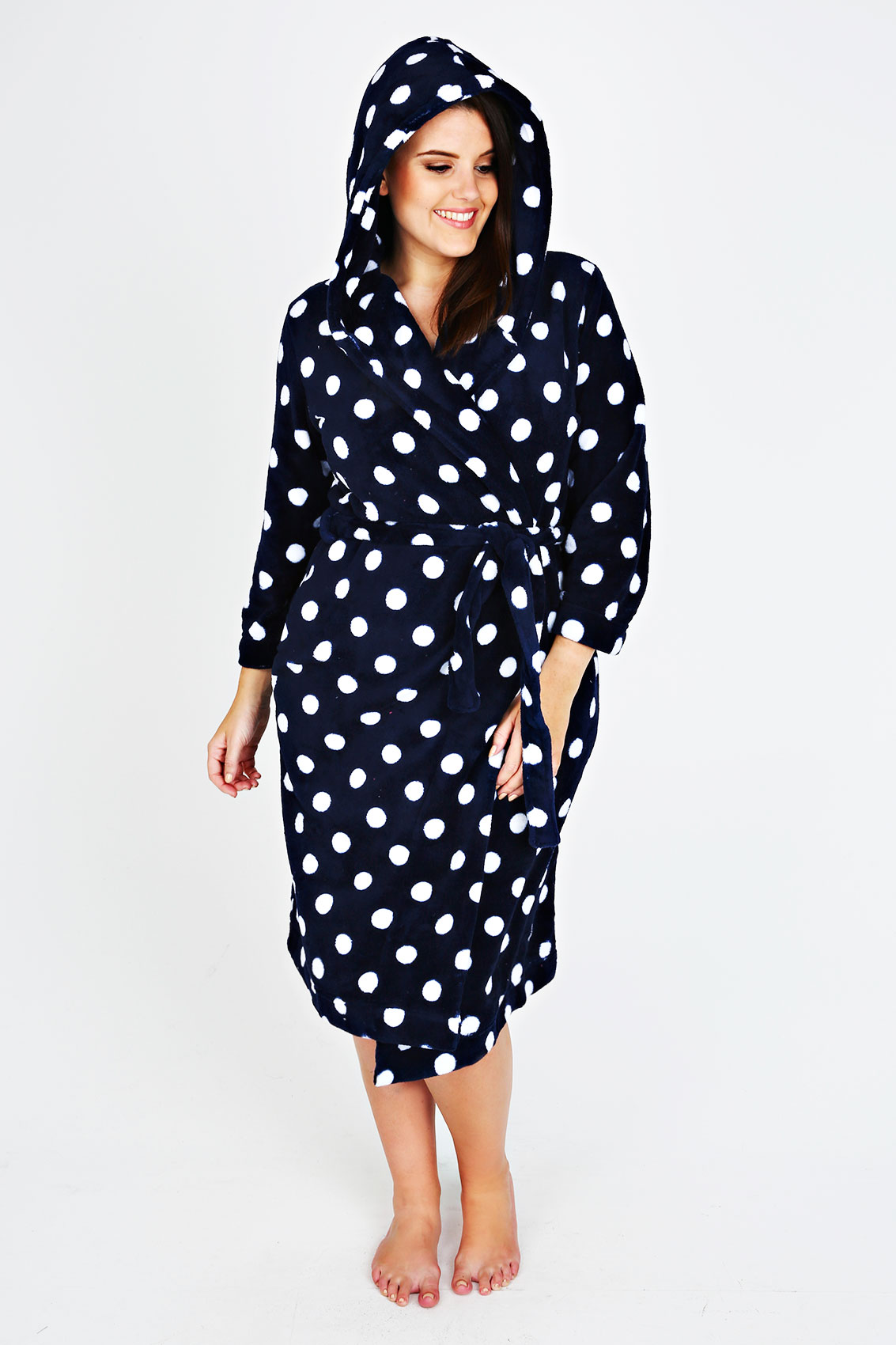 white fleece gown