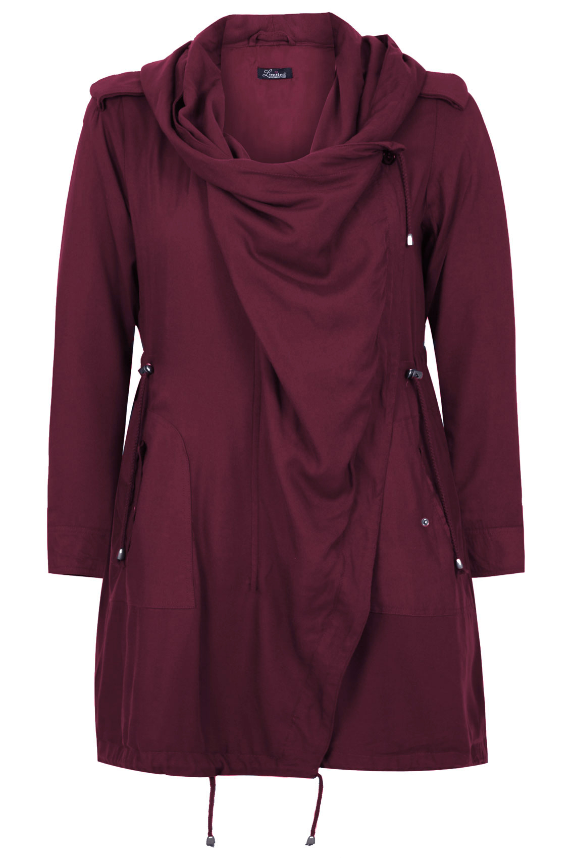parka jacket burgundy