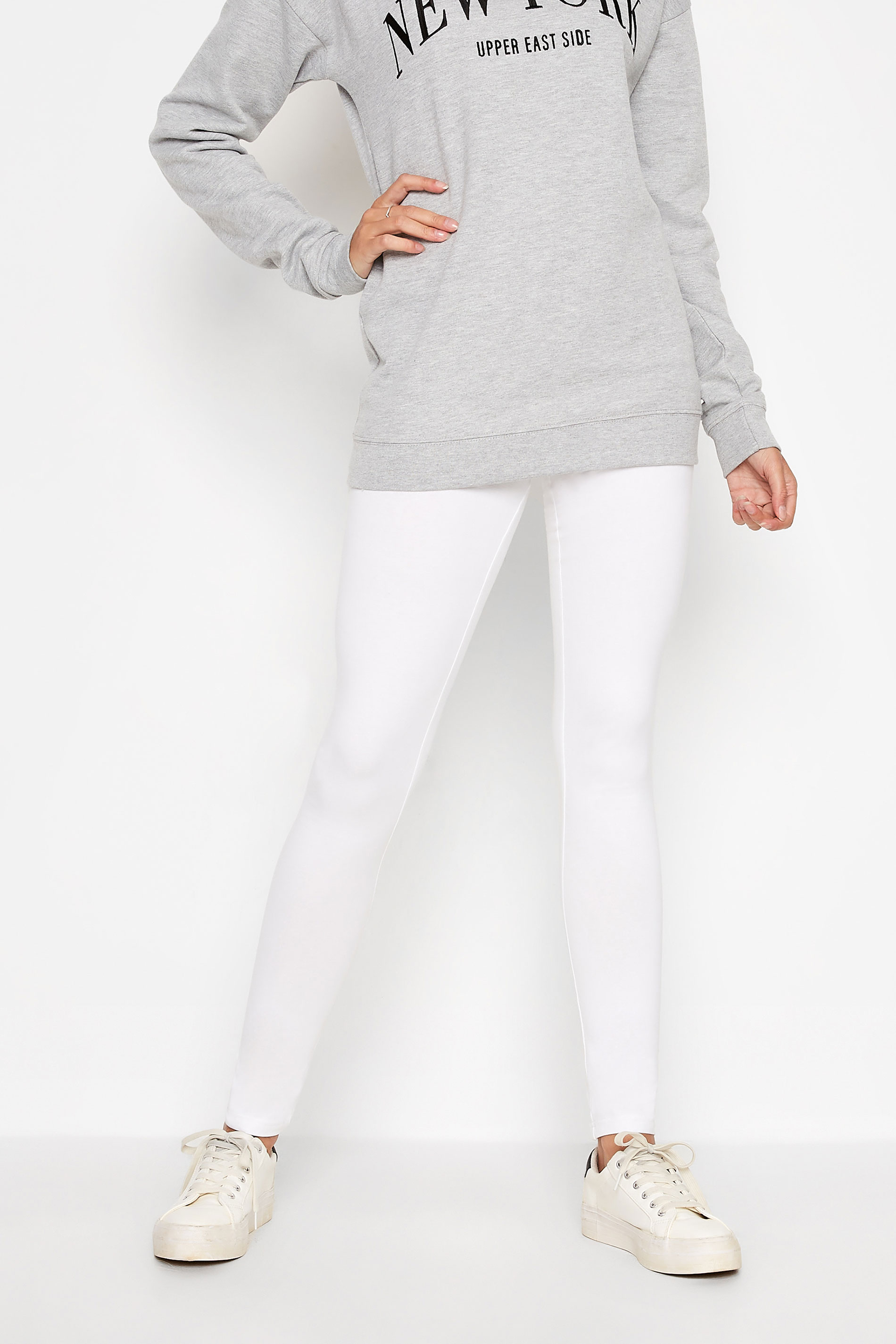 LTS MADE FOR GOOD White Organic Stretch Cotton Leggings