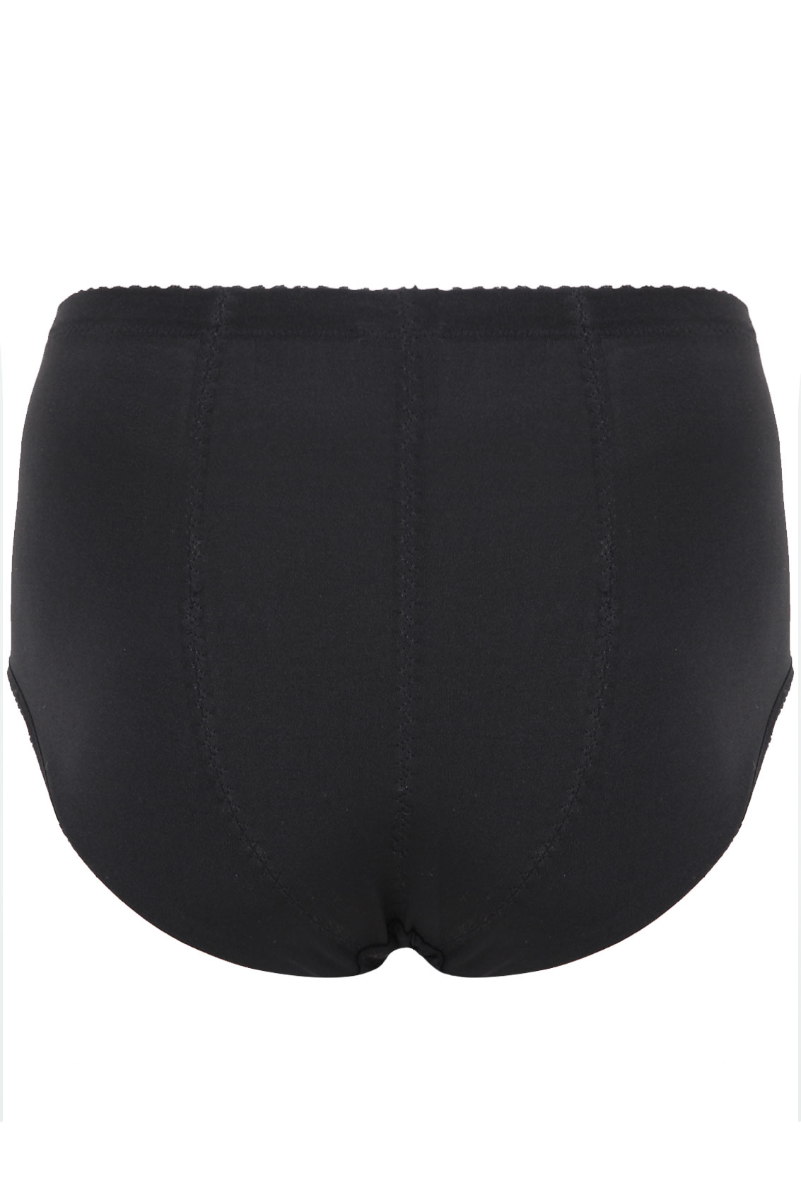 Black Light Tummy Control Shaper Brief With Lace Detail ...