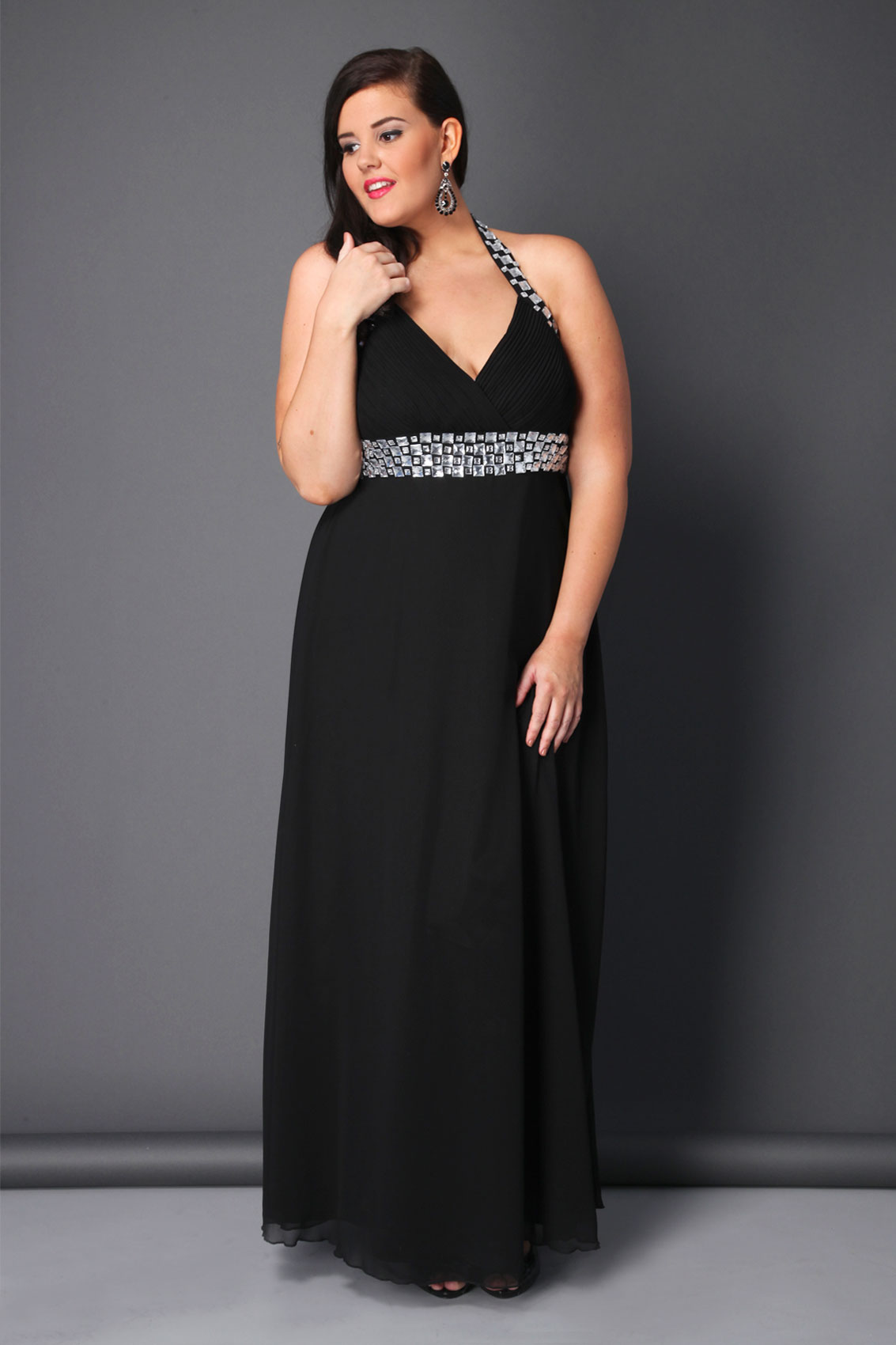 black maxi dress plus size uk