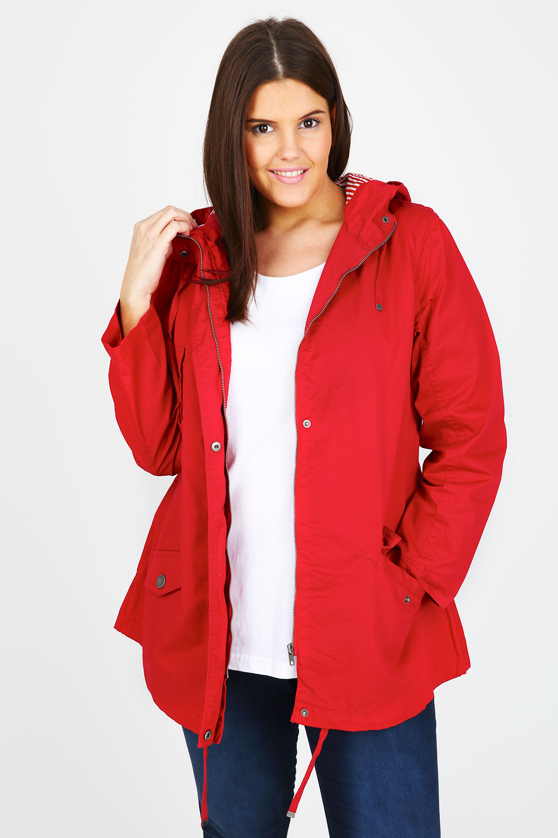 ladies cotton jacket with hood