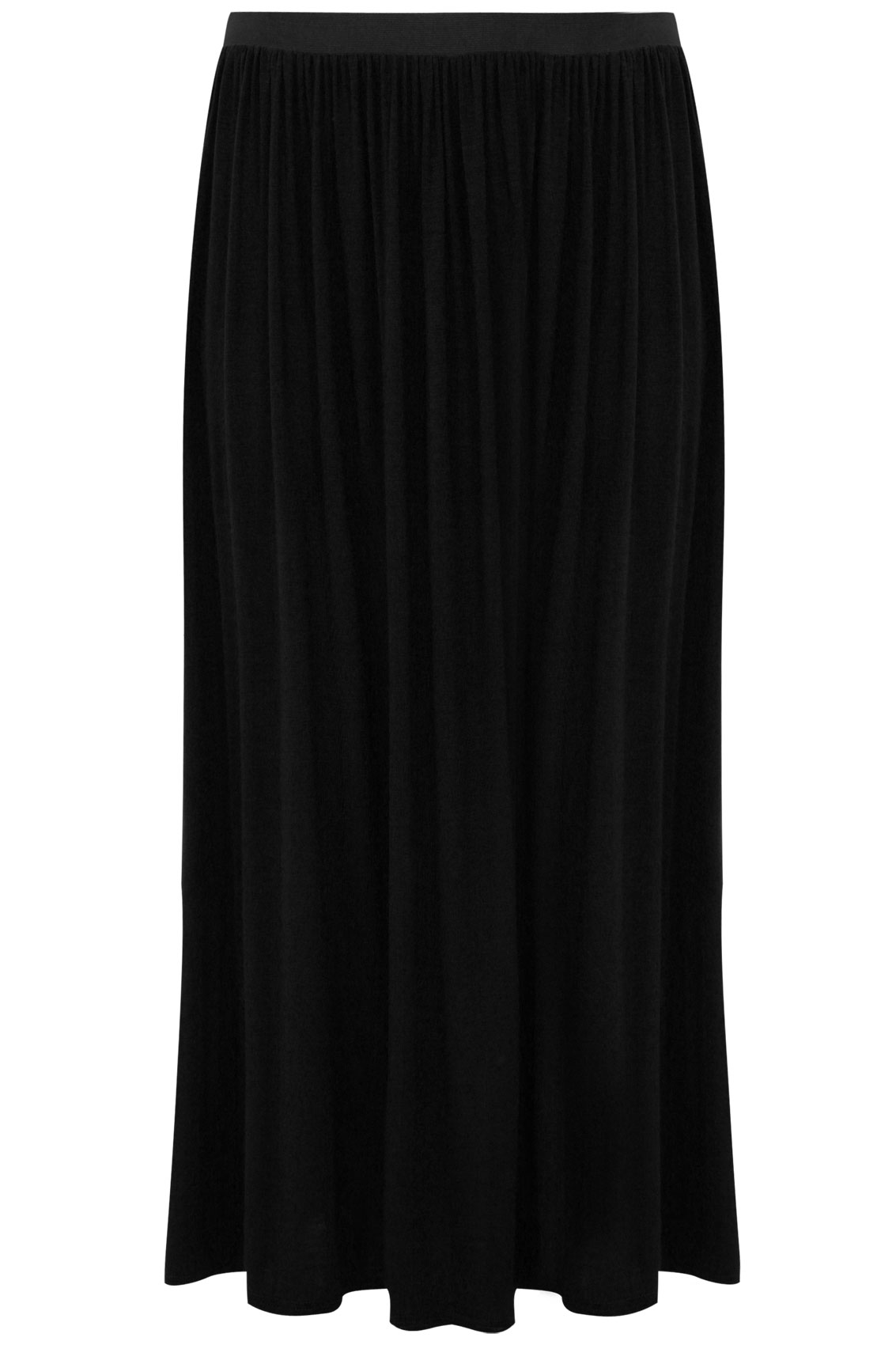 Black Maxi Skirt With Elasticated Waist plus Size 14 to 32
