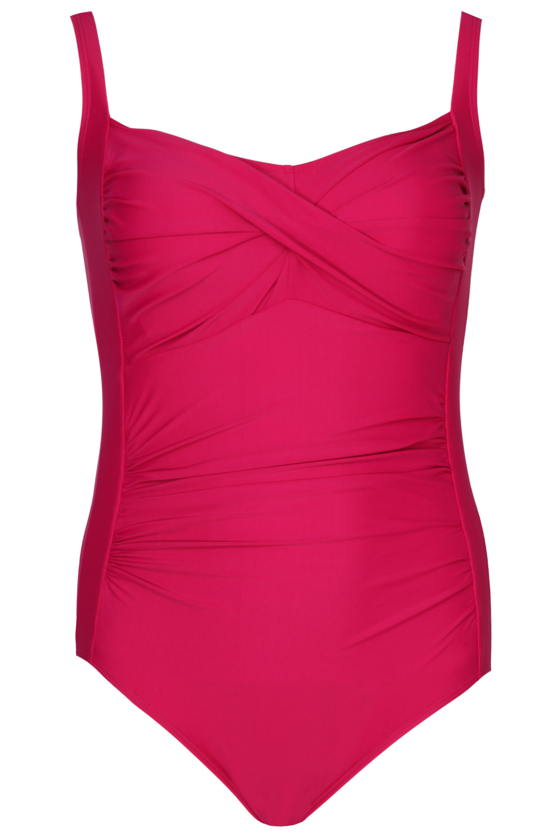 Pink Swimsuit With Ruched Detail And TUMMY CONTROL plus size 16,18,20 ...