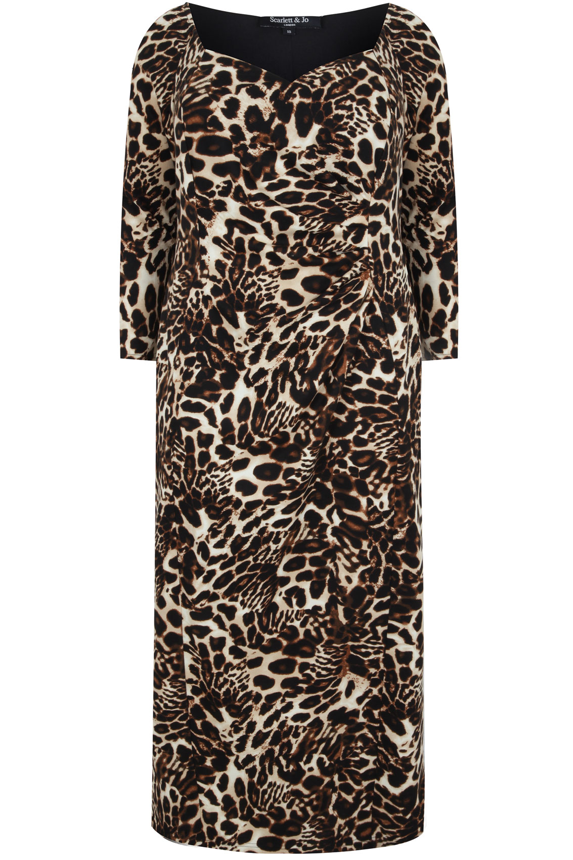 SCARLETT & JO Leopard Print Maxi Dress Plus Size 14 to 32