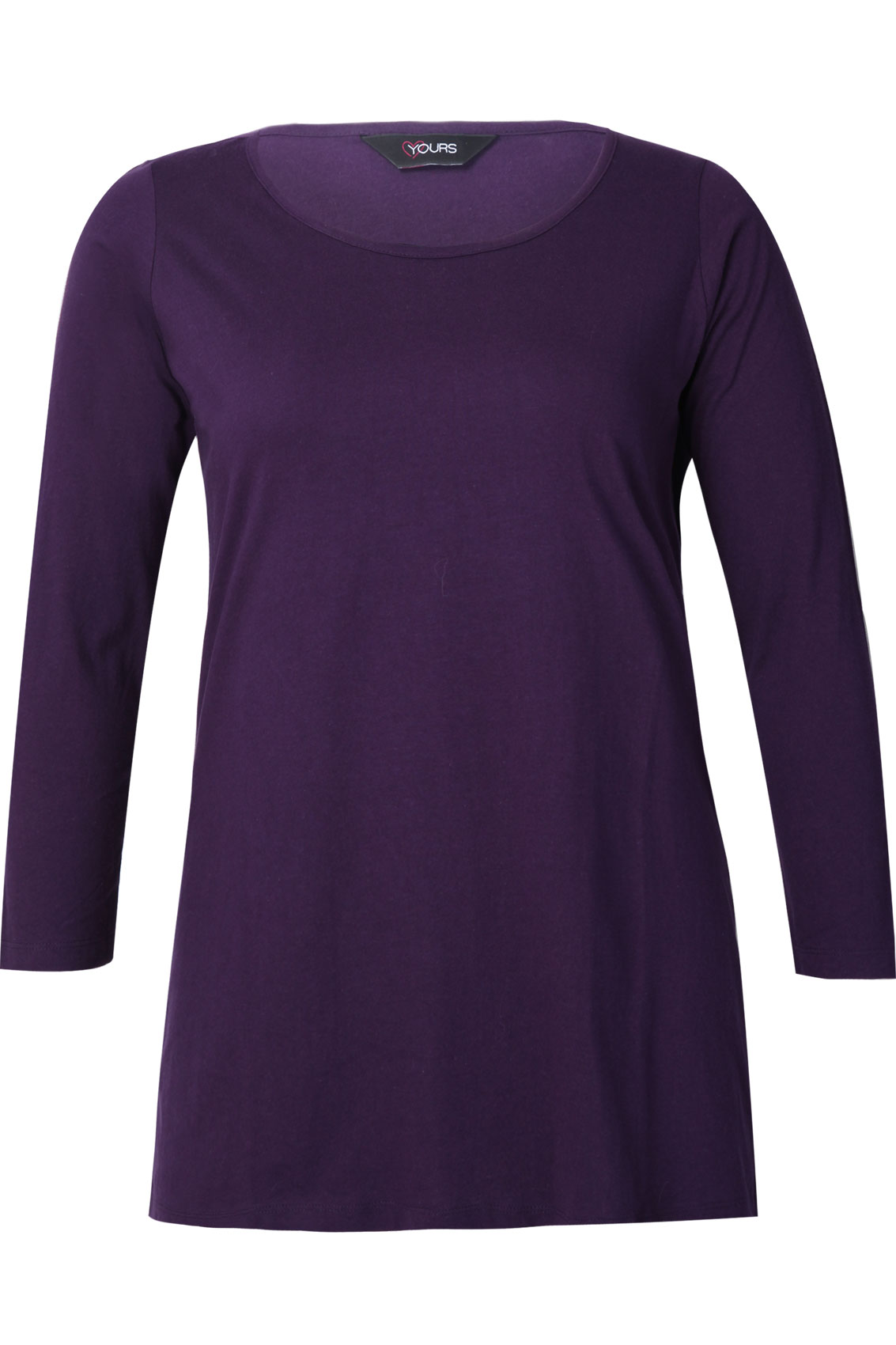 Purple Long Sleeve Scoop Neck T Shirt Plus Size 16 18 20 22 24 26 28 30 32