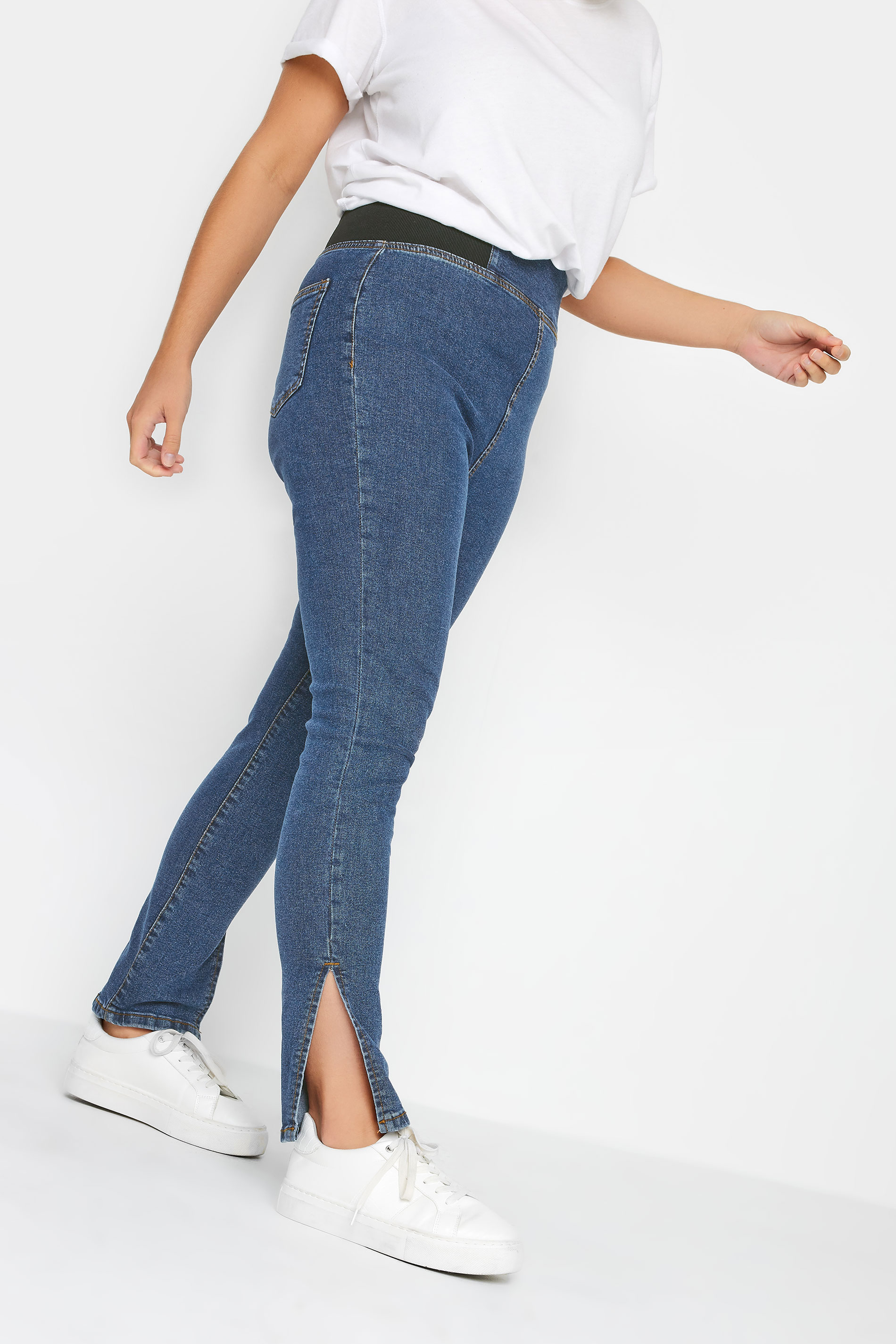 Jeggings Azules Con Aberturas , Mujer Curvy Y Tallas Grandes, Yours