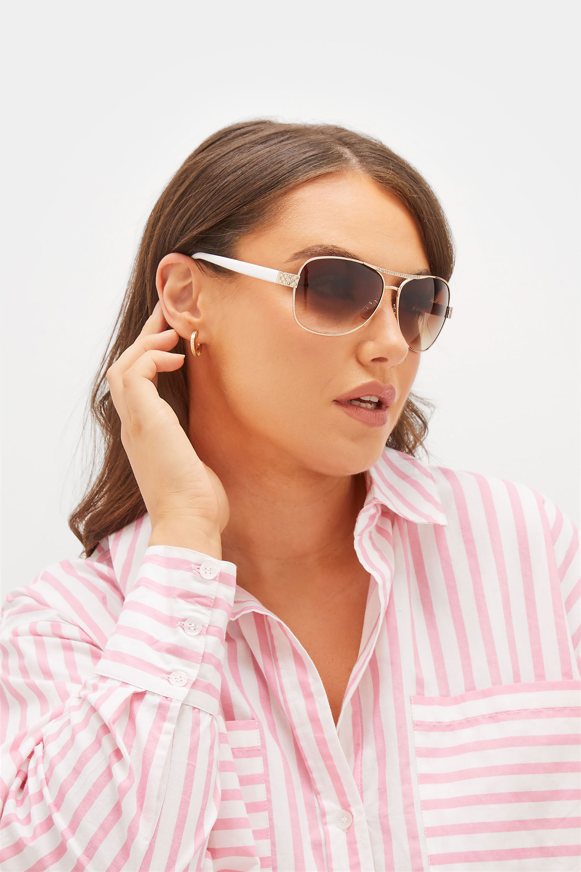 Gafas De Sol Aviador Con Montura Dorada