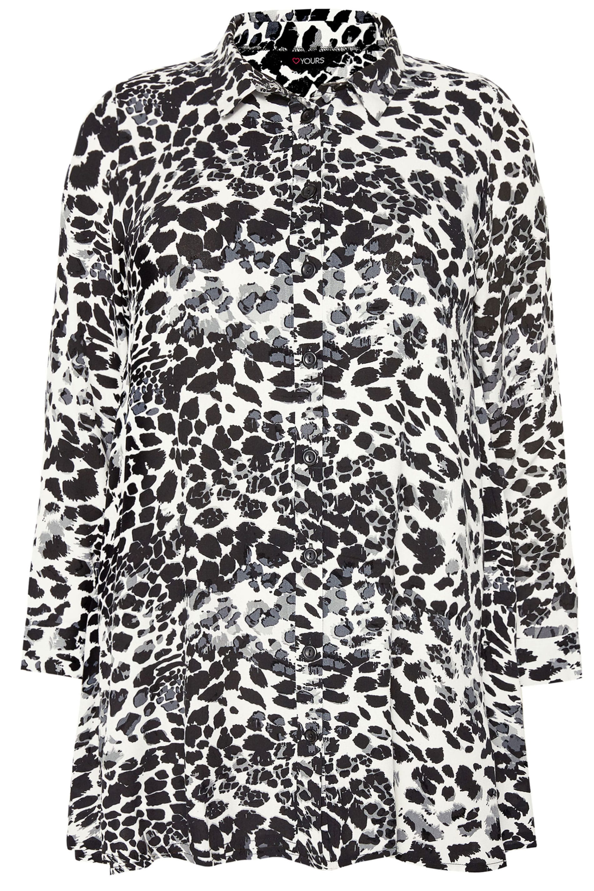 Black & White Animal Print Shirt | Sizes 16 to 36 | Yours Clothing