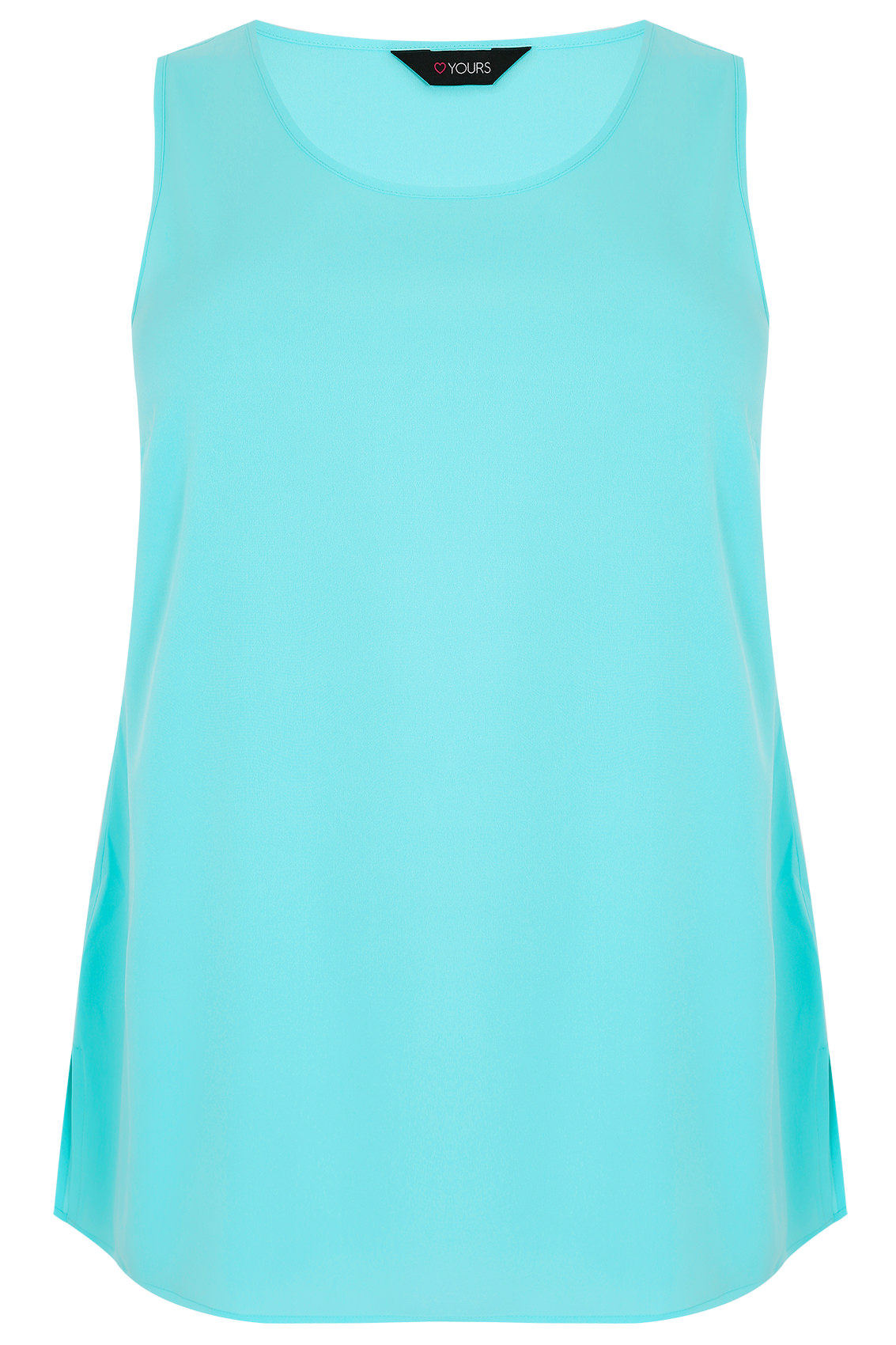 Aqua Blue Sleeveless Top, Plus size 16 to 36