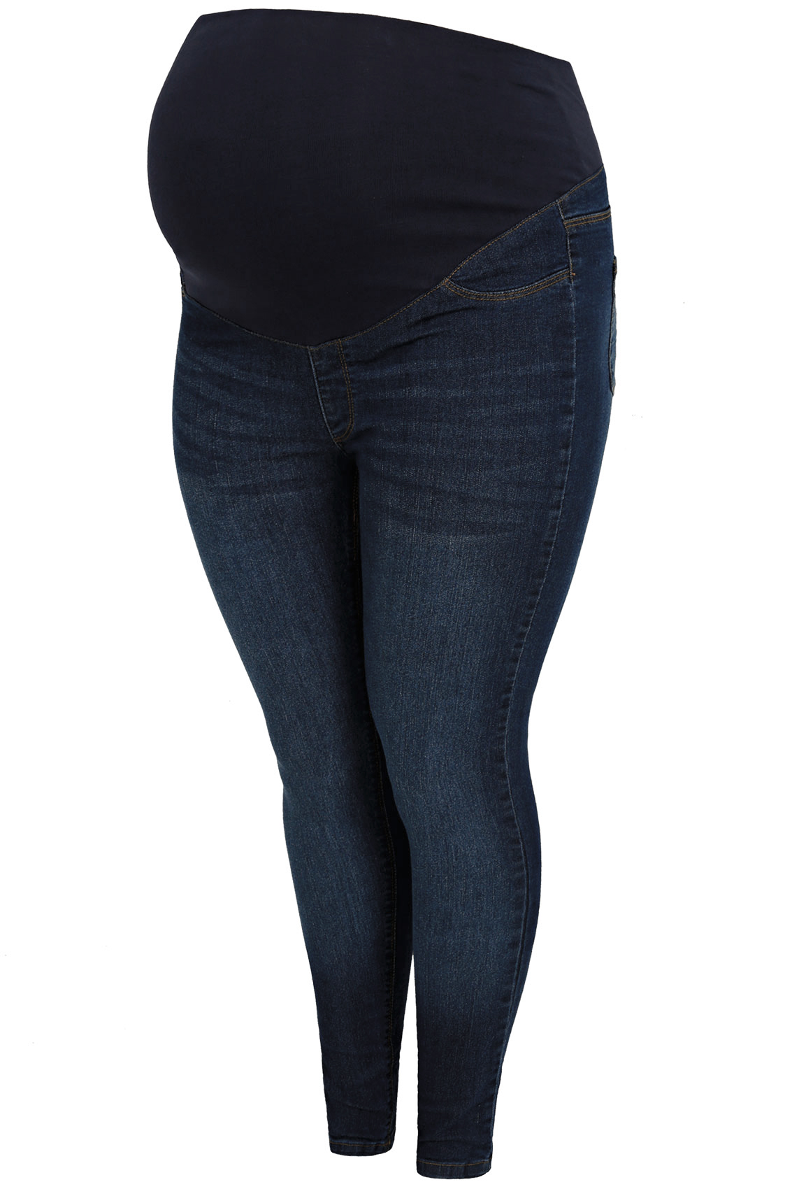BUMP IT UP MATERNITY Blue Denim Super Stretch Skinny Jeans With Comfort ...