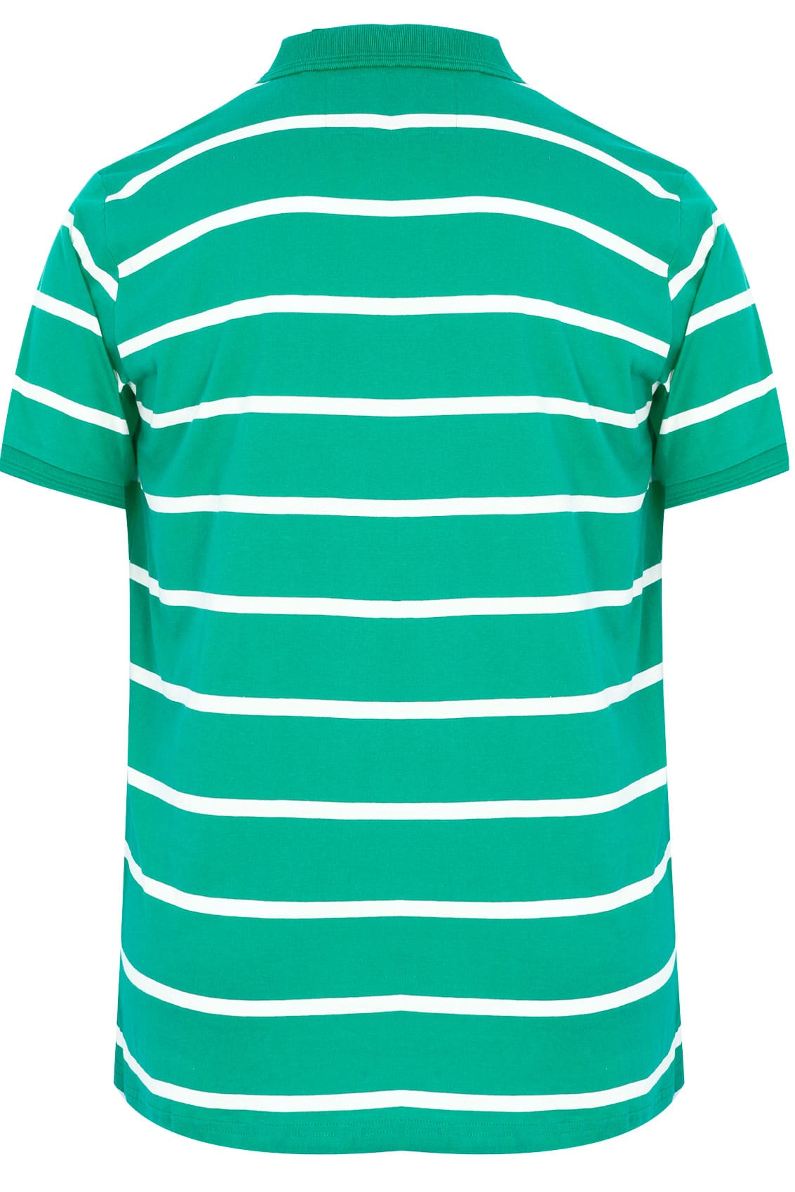 BadRhino Emerald Green Wide Stripe Polo Shirt, Size L to 8XL