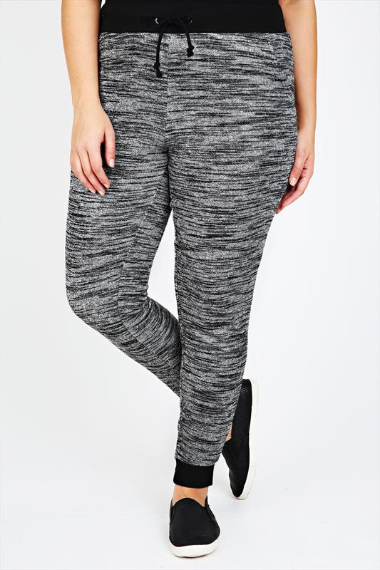 black cuffed joggers womens