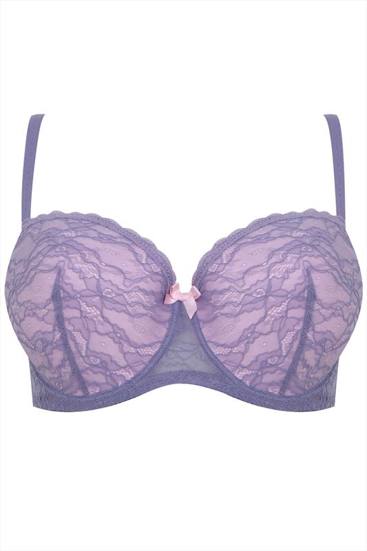 Lilac lace cupped bra with bow replacement