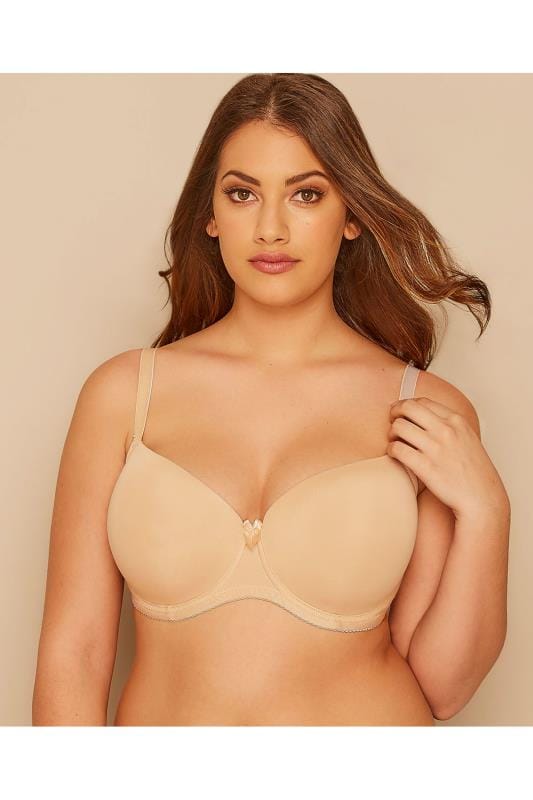 2 Pack White And Nude Moulded T Shirt Bra