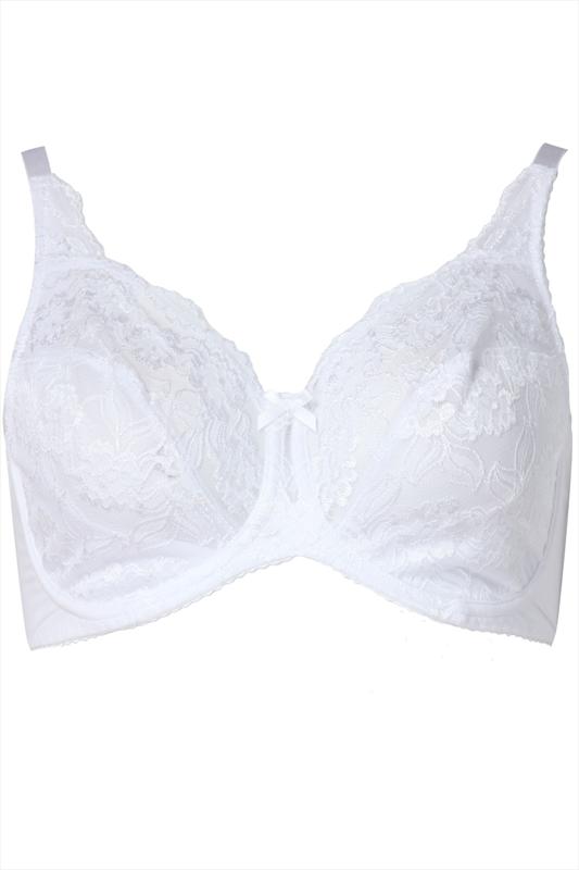 White Stretch Lace Non-Padded Underwired Bra