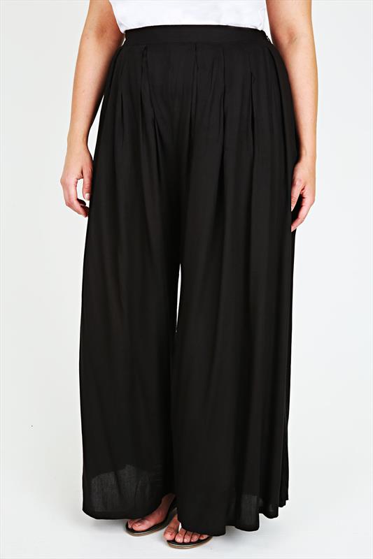 wide leg print trousers