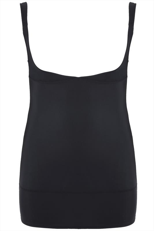 Black Underbra Smoothing Slip Dress With Firm Control plus ...