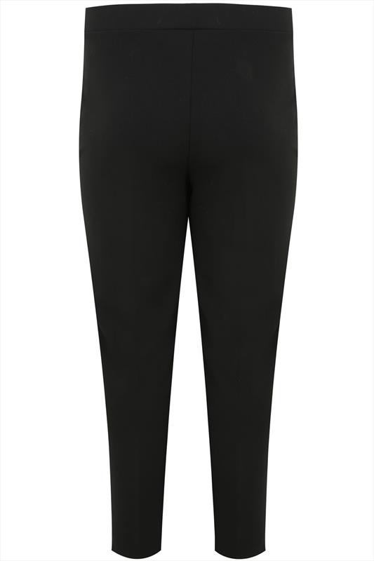 Black Stretch Jersey Slim Leg Trousers Plus size 14,16,18,20,22,24,26