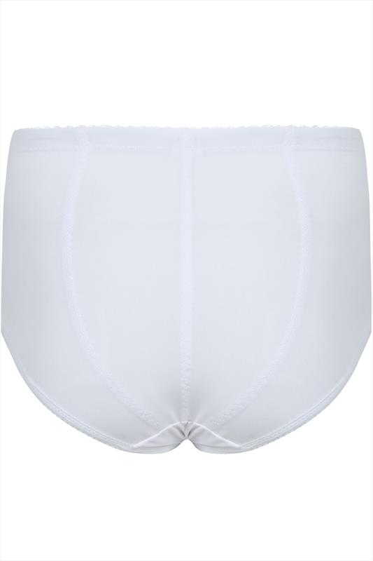 White Light Tummy Control Shaper Brief With Lace Detail -2310