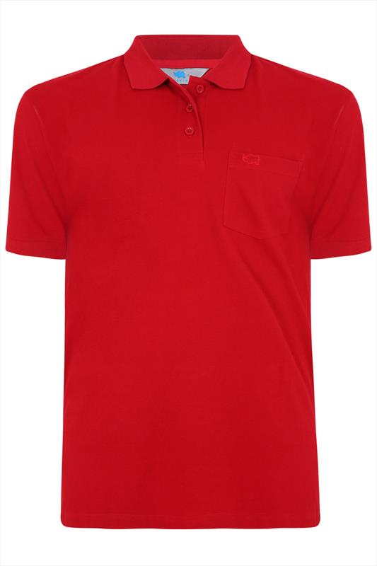 BadRhino Red Plain Polo Shirt Extra large sizes M,L,XL,2XL,3XL,4XL,5XL ...