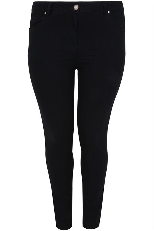 Black Skinny Ava Jeans Plus Size 16 To 32