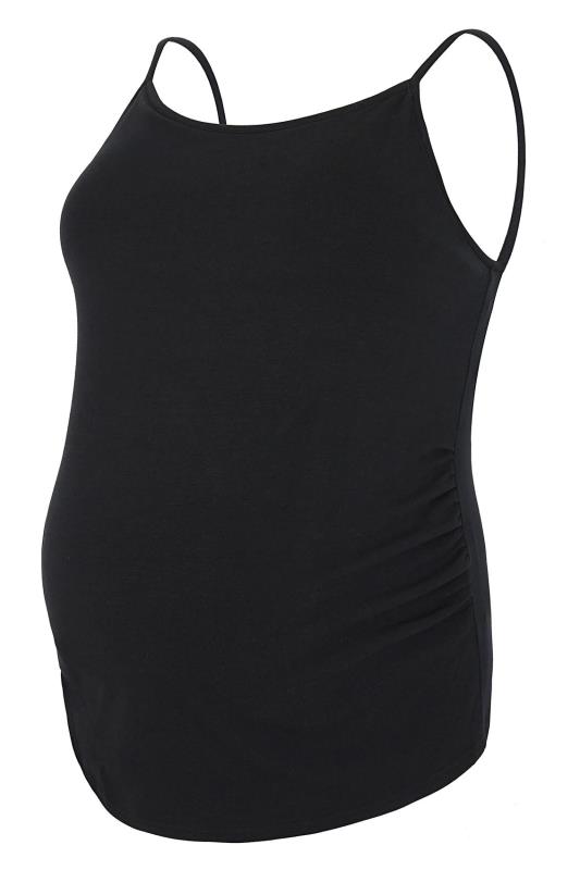 BUMP IT UP MATERNITY Black Camisole With Secret Support Plus Size 16 to 32