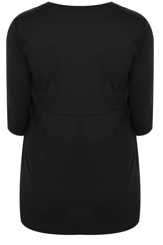 BUMP IT UP MATERNITY Black Long Sleeve Top | Sizes 16-36 