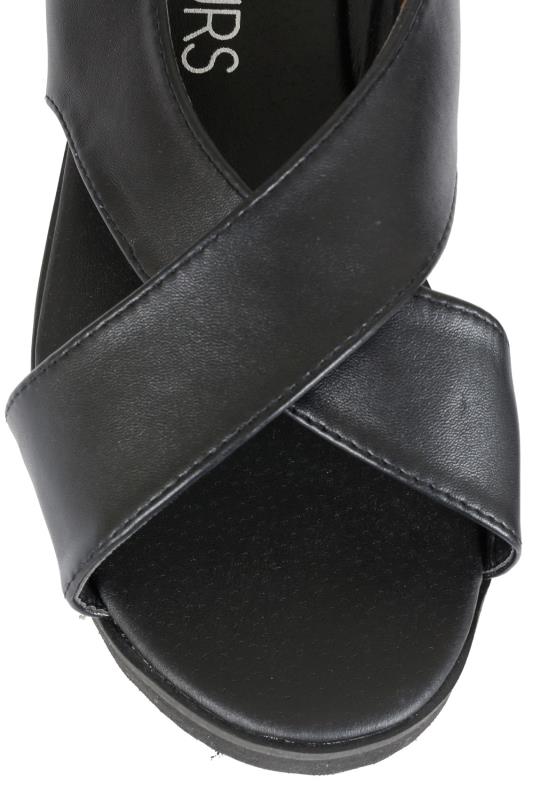 black flat slingback sandals