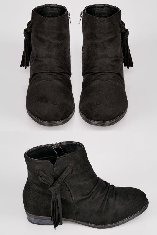 ladies black ankle boots size 10