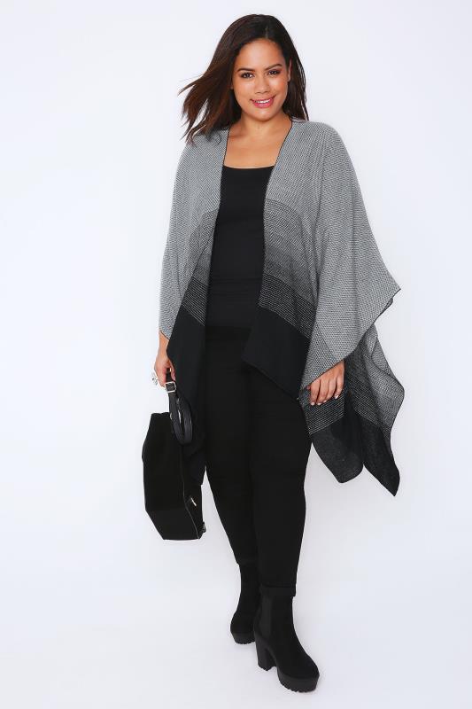 Black & Grey Ombre Woven Wrap