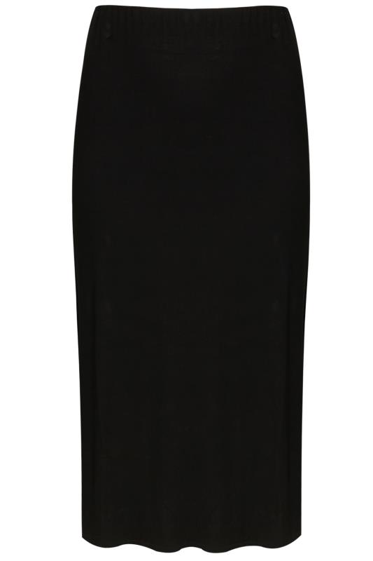 Black Jersey Tube Maxi Skirt Plus Size 16 to 32