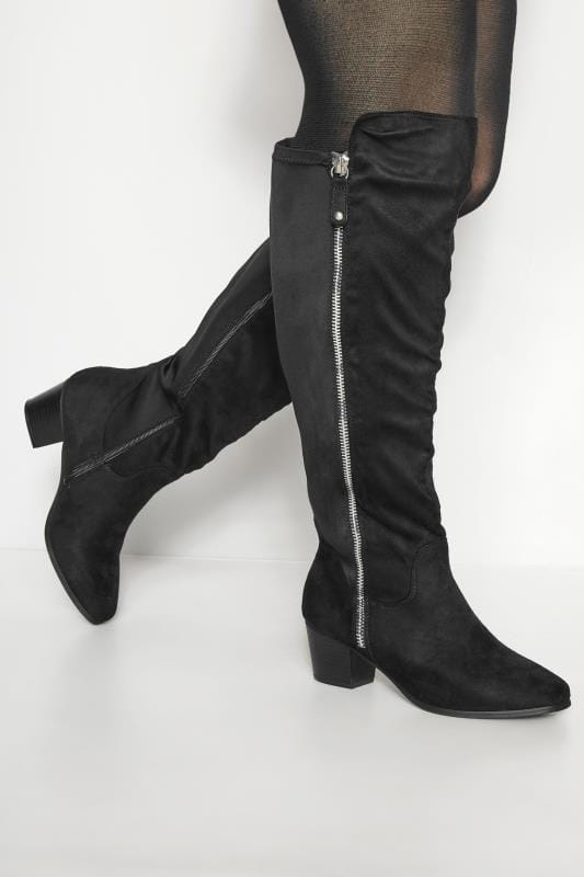 knee high boots size 10 wide