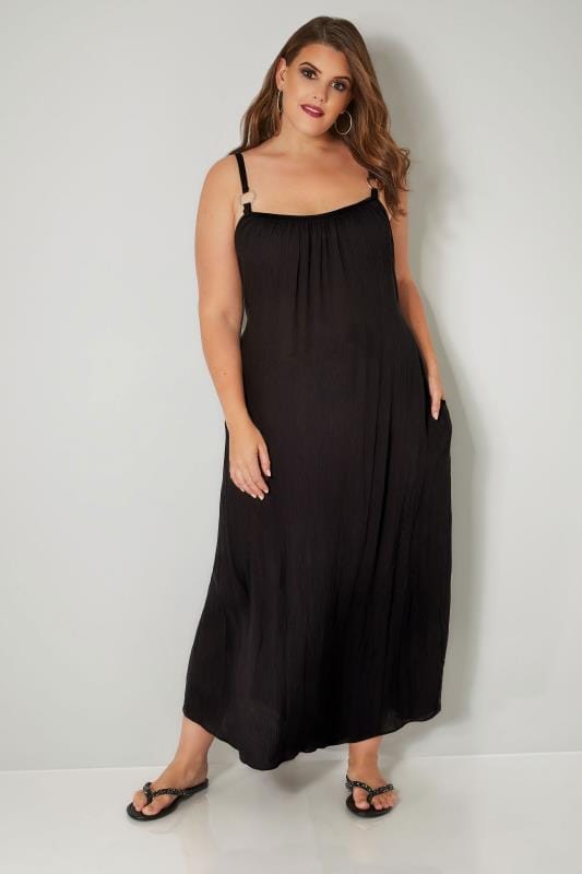 LUXE Black Sequin Cold Shoulder Cape Dress, plus size 16 to 32