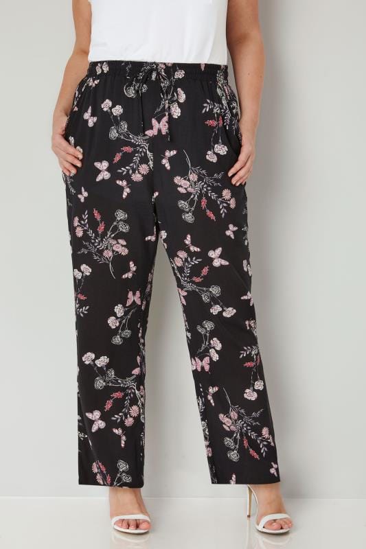Plus Size Palazzo Trousers | Wide Leg Trousers | Yours Clothing